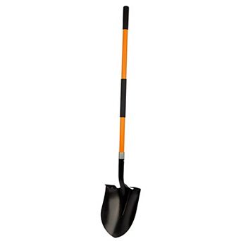 56 Inch Heavy Duty Metal Digging Shovel Fiberglass Non Slip Handle