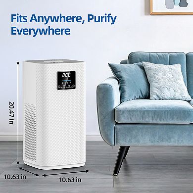 3500 sq. ft. Room Air Purifier in White, Smoke, Odor Remove, Negative Ion, Safe Child Lock