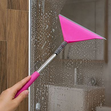 Extendable Telescopic Shower Squeegee 39 Inch Long Reach Window Cleaner