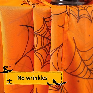 Halloween Orange Sheer Curtains 84 x 52 Inch Living Room Panels