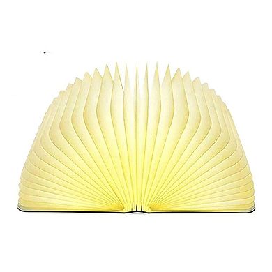 Folding Wooden Book Lamp USB Rechargeable LED Desk Night Light