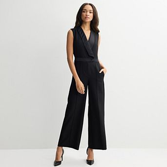 Women's Nine West Tuxedo Sleeveless Jumpsuit