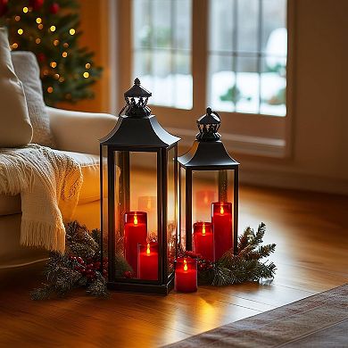 LED Flickering Candles with Remote Control and Timer Set of 9