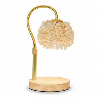 Candle Warmer Lamp Timer Dimmable 312 K9 Crystals Adjustable Height Electric Wax Melter 2 Bulbs