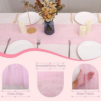 4-Pack Tulle Table Runner Rustic Boho Wedding & Party Decor