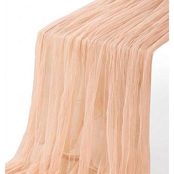 1 Pack Cheesecloth Table Runner, Boho Gauze, Rustic Party Decor