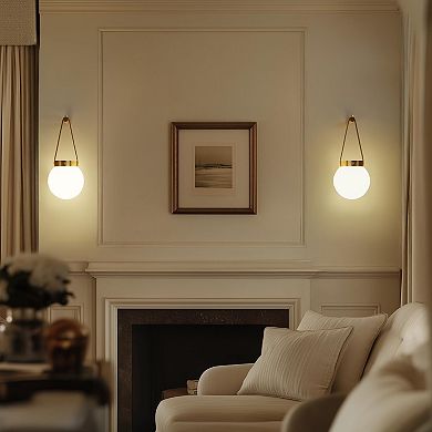 Battery Operated Wall Sconces Set of 2 with Remote Control, Rechargeable Wireless Globe Lights