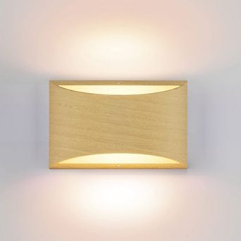 Nickel Modern LED Wall Sconce Hardwired Indoor Up Down Light Living Room Bedroom Hallway