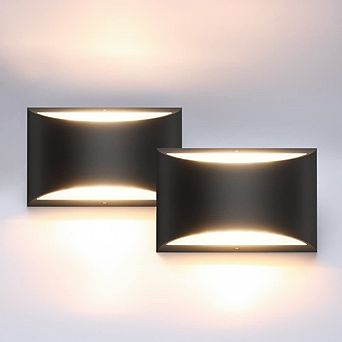 Nickel Modern LED Wall Sconce Hardwired Indoor Up Down Light Living Room Bedroom Hallway