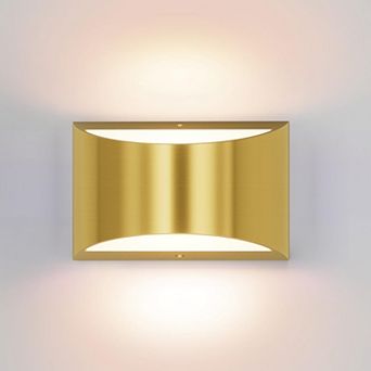 Nickel Modern LED Wall Sconce Hardwired Indoor Up Down Light Living Room Bedroom Hallway