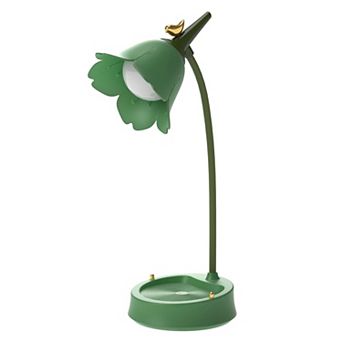 LED Desk Lamp Cordless Rechargeable Touch Dimmable Eye-Caring Adjustable Gooseneck Flower Design