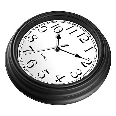 Silent Non-Ticking 12 Inch Round Classic Retro Quartz Wall Clock for Living Room Kitchen Home