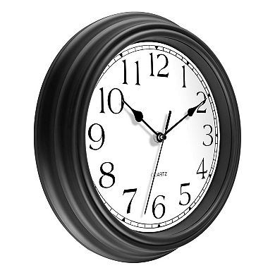 Silent Non-Ticking 12 Inch Round Classic Retro Quartz Wall Clock for Living Room Kitchen Home