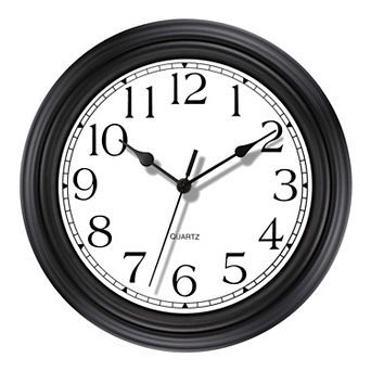 Silent Non-Ticking 12 Inch Round Classic Retro Quartz Wall Clock for Living Room Kitchen Home