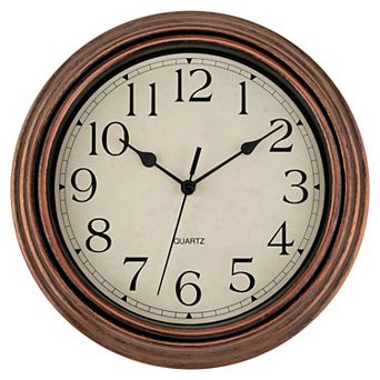 Silent Non-Ticking 12 Inch Round Classic Retro Quartz Wall Clock for Living Room Kitchen Home