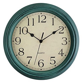 Silent Non-Ticking 12 Inch Round Classic Retro Quartz Wall Clock for Living Room Kitchen Home