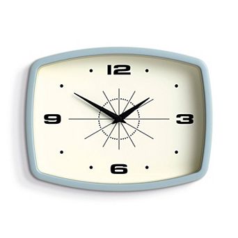 Movie Wall Clock Retro Rectangular 10 Inch Black Mid-century Modern Kitchen Living Room Office