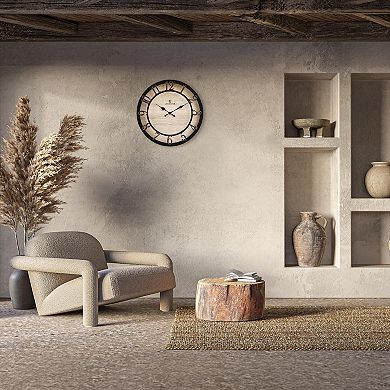 12 Inch Silent Farmhouse Wall Clock 3D Numbers Rustic Vintage Decor