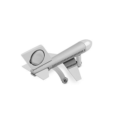 Aeroplane Miniature Table Clock Analog Desk Paperweight Silent Sweep Aviation Decor Home Office Gift