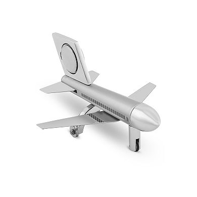 Aeroplane Miniature Table Clock Analog Desk Paperweight Silent Sweep Aviation Decor Home Office Gift