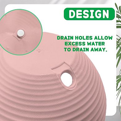 8 Pack 8 Inch Self Watering Hanging Planters Colorful Plastic Basket with Drainer Metal Chain