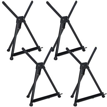 4-Pack Aluminum Tabletop Easels Foldable Portable Tripod Metal Stand for Painting Display Canvas