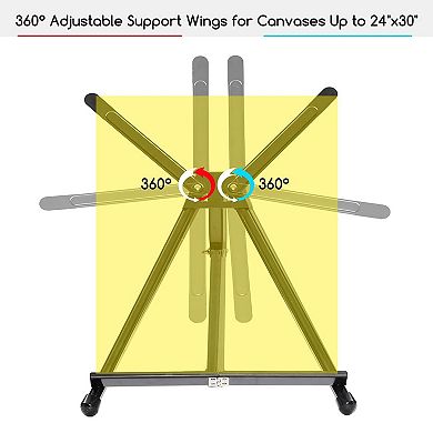 4-Pack Aluminum Tabletop Easels Foldable Portable Tripod Metal Stand for Painting Display Canvas