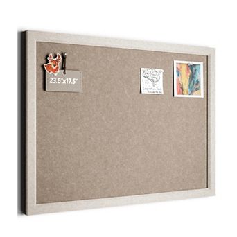 Foldable Felt Bulletin Board 24" x 18" Frame with Adhesive Tabs Push Pins for Wall Decor