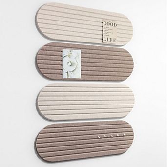 Bulletin Board Felt Bar Strips 24"x8" 4 Pack Foldable Cork Alternative with Pushpins for Wall School