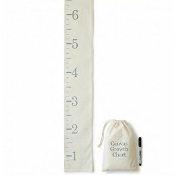Canvas Growth Chart Wall Hanging Height Tracker Kids Room Decor with Pen