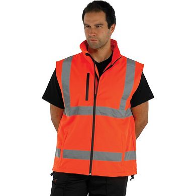 Yoko Mens Hi Vis Softshell Bodywarmer / Workwear