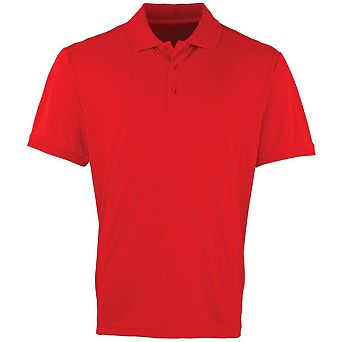Premier Mens Coolchecker Pique Short-Sleeved Polo Shirt