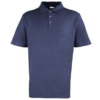 Premier Mens Stud Heavyweight Plain Pique Polo Shirt