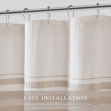 Harbor House Morgan Textured Woven Stripe Shower Curtain