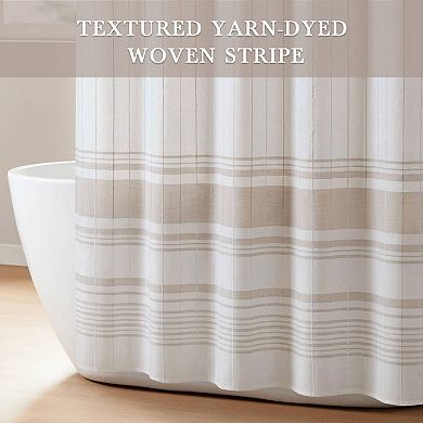 Harbor House Morgan Textured Woven Stripe Shower Curtain