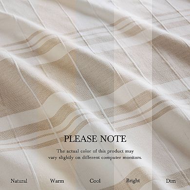 Harbor House Morgan Textured Woven Stripe Shower Curtain
