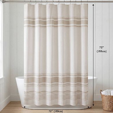 Harbor House Morgan Textured Woven Stripe Shower Curtain