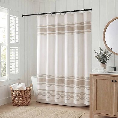 Harbor House Morgan Textured Woven Stripe Shower Curtain