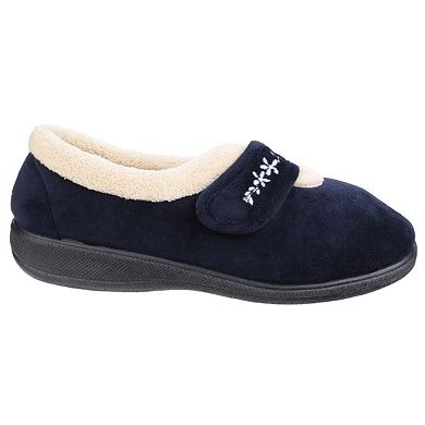 Fleet & Foster Womens/Ladies Capa Floral Touch Fasten Slippers