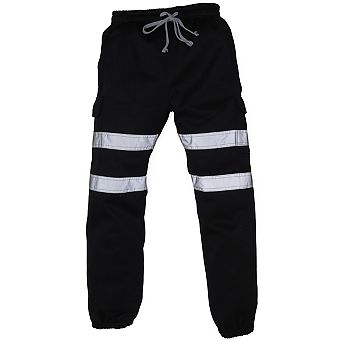 Yoko Mens Hi Visibility Reflective Work Jogging Bottoms