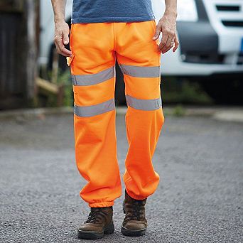 Yoko Mens Hi Visibility Reflective Work Jogging Bottoms