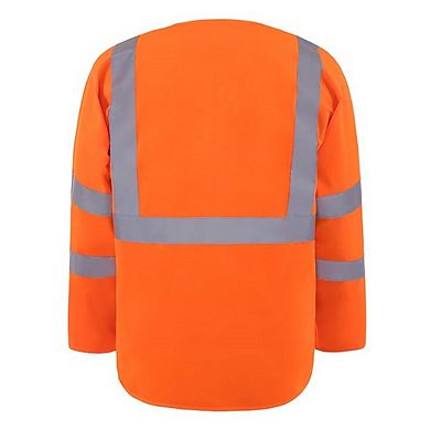 Yoko Mens Executive Hi-Vis Long Sleeve Safety Waistcoat