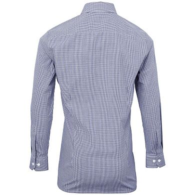 Premier Mens Microcheck Long Sleeve Shirt