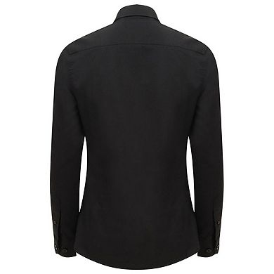 Henbury Womens/Ladies Modern Long Sleeve Oxford Shirt