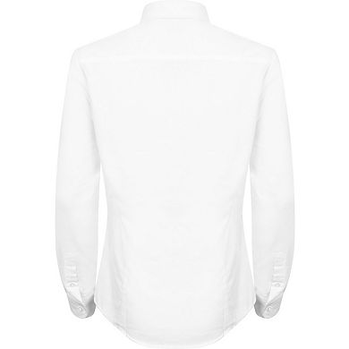 Henbury Womens/Ladies Modern Long Sleeve Oxford Shirt