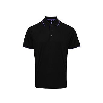 Premier Mens Contrast Coolchecker Polo Shirt