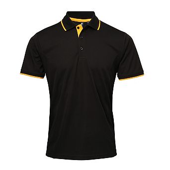 Premier Mens Contrast Coolchecker Polo Shirt