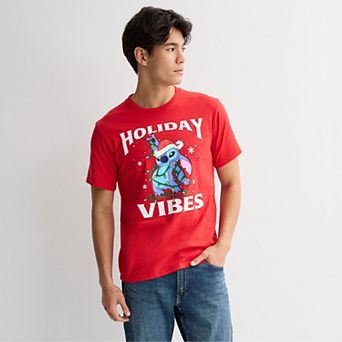 Adult Stitch Holiday Vibes Graphic Tee