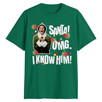 Men's Elf Santa! OMG I Know Him Graphic Tee