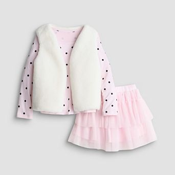 Girls 4-8 Grayson Threads Kids The Label 3 pc Long Sleeve Shirt, Vest & Skort Set